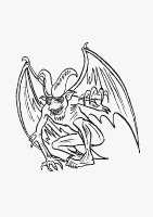 A coloring page of monster